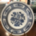 assiette faïence anglaise Wood&sons modèle Dorset bleue