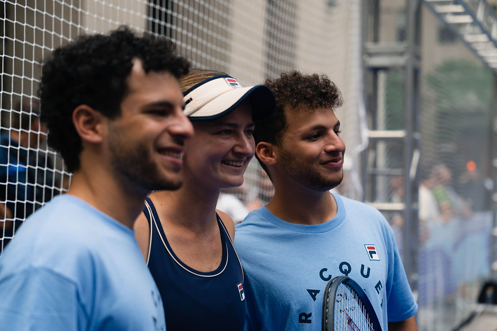 Fila event people posing for picture