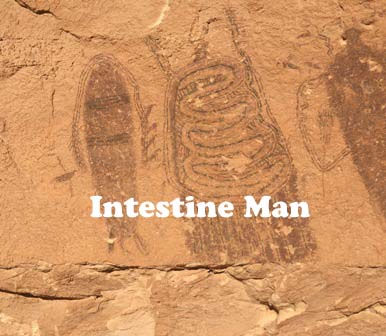 Intestine Man & Snake In The Mouth Hike Petroglyphs Near Moab Utah