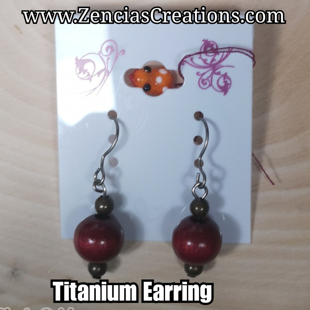 Apple Titanium Dangle Earring