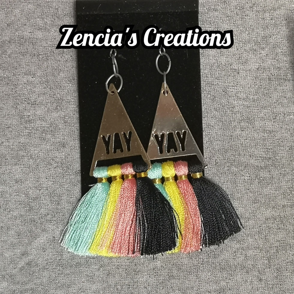 Tassle Yay Titanium Dangle Earrings