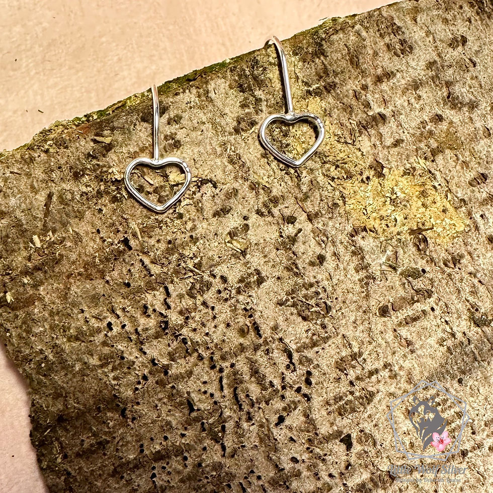 Thumbnail: Dainty Heart Drop Earrings