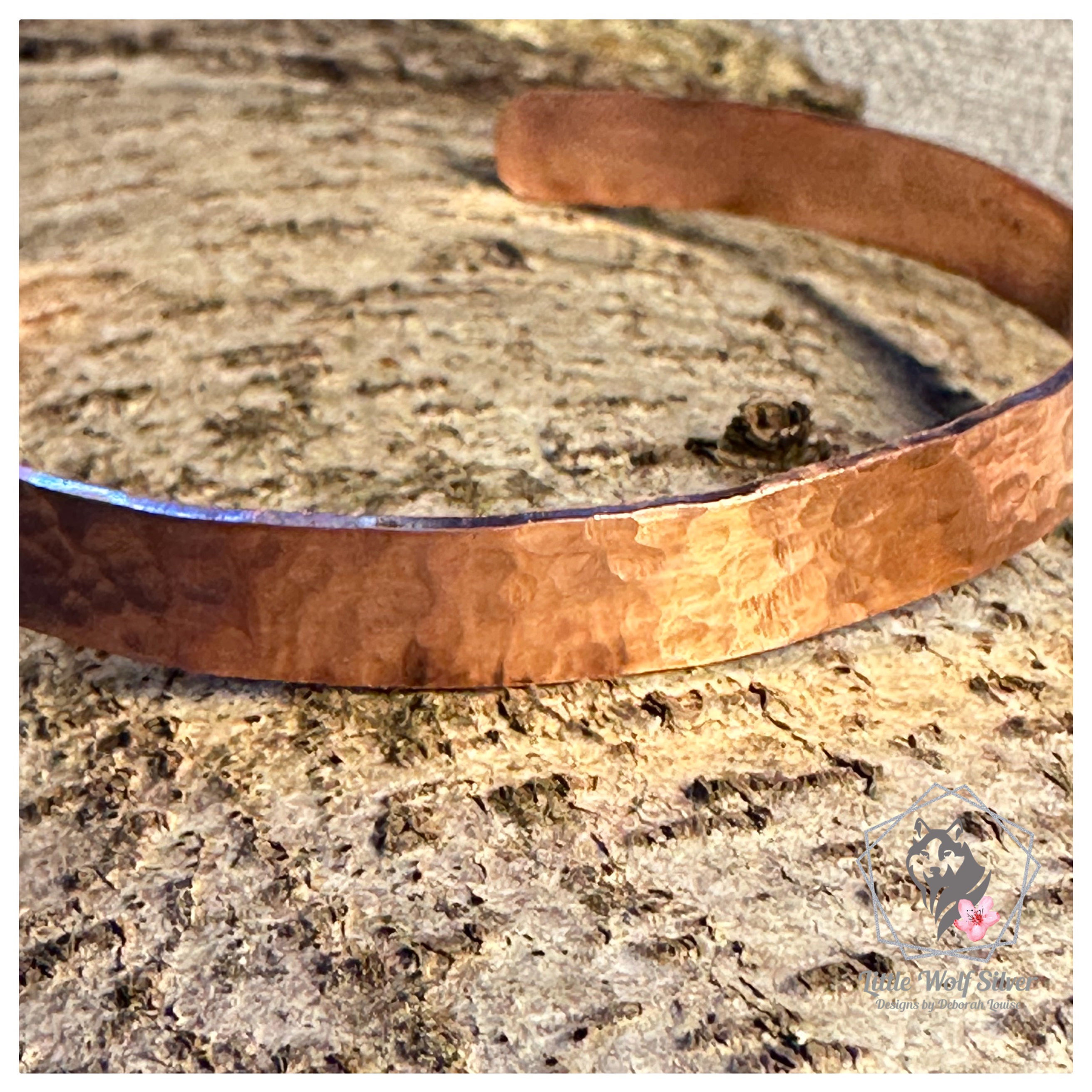 Copper Bangle -Hammered