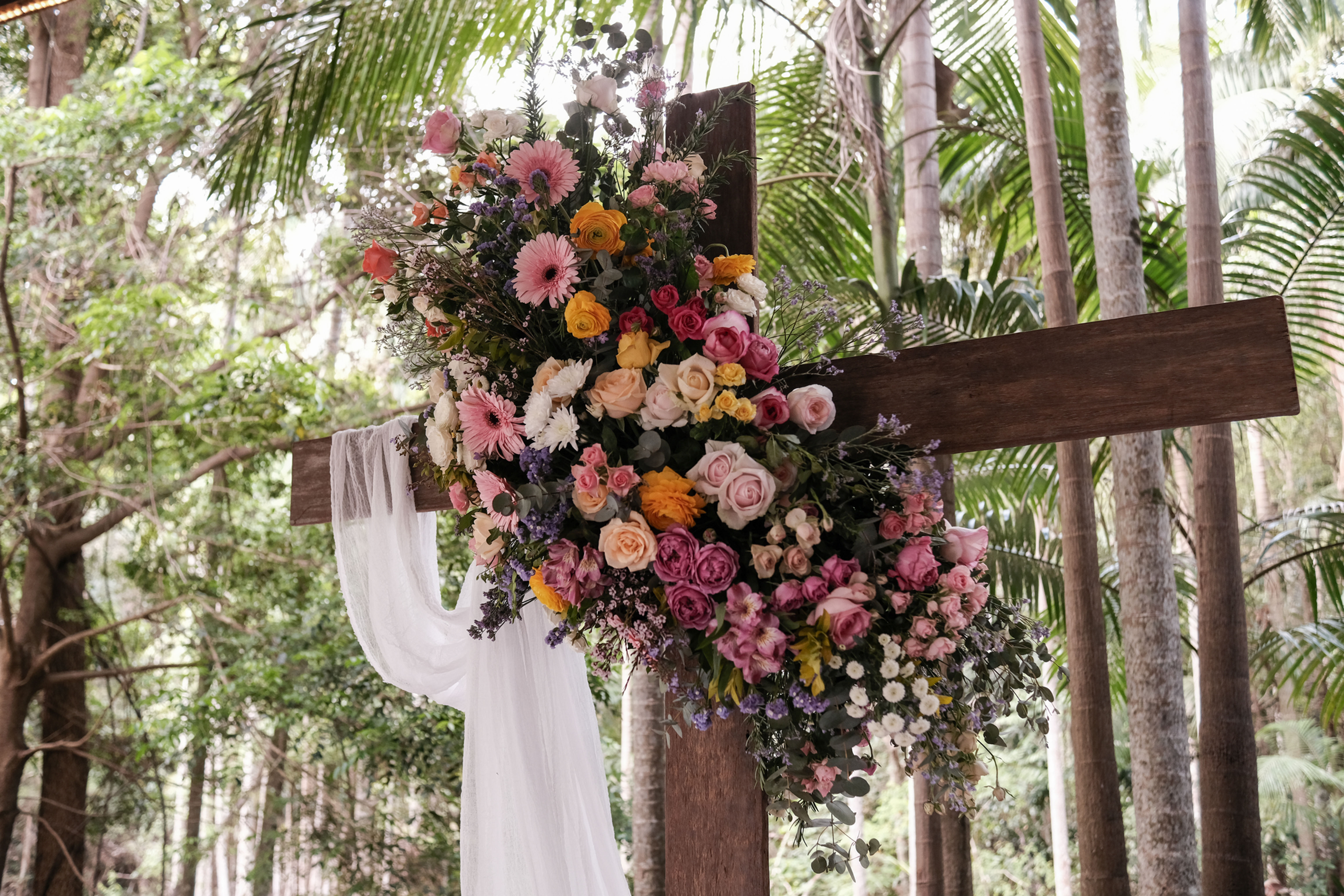 Cross Floral Arrangement
