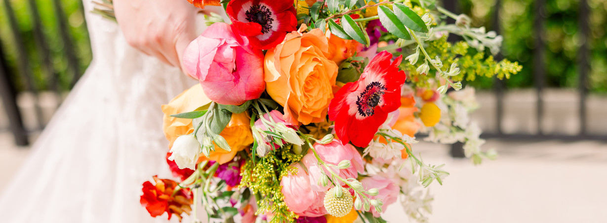 Poppy wedding bouquet