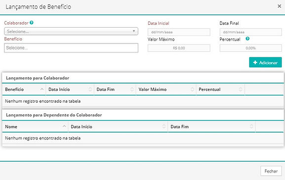 sistema de gestão de beneficios