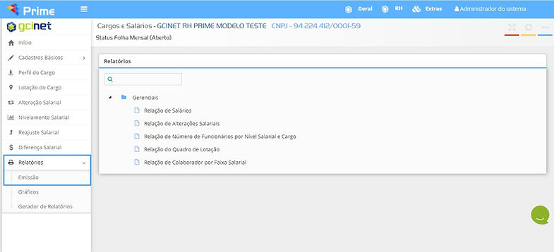 sistema de cargos e salarios