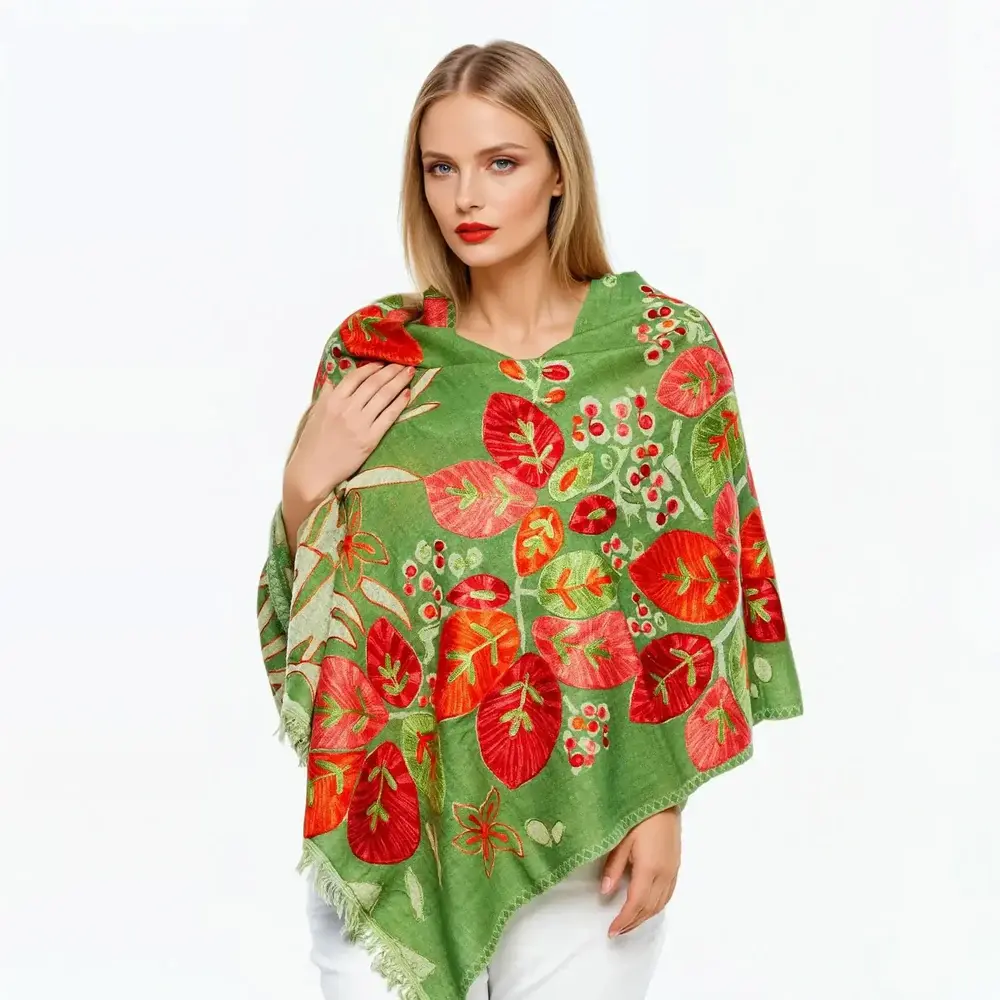 MINT PEACH WOOL SCARF