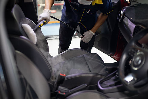 Steam cleaning in a Pixel full detailing package