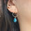 Miniature : Boucles d'oreilles puces cercle & Apatite Bleue