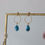 Miniature : Boucles d'oreilles puces cercle & Apatite Bleue