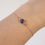 Miniature : Bracelet chaîne fine & palet Lapis Lazuli