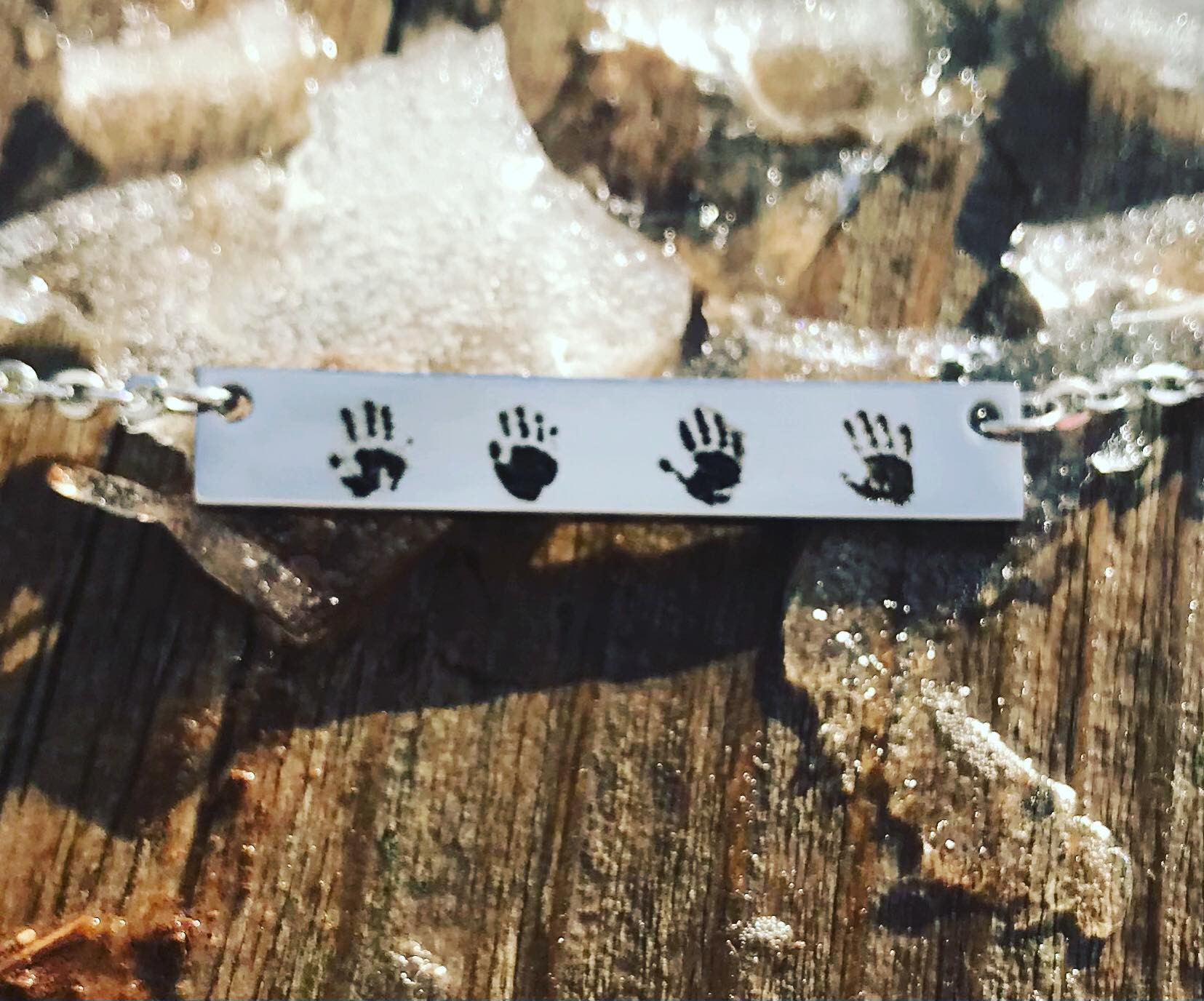 Actual Handprint/Handwriting Horizontal Bar