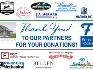 Project partner sign recognizing contributors to Wahlfield Park improvements