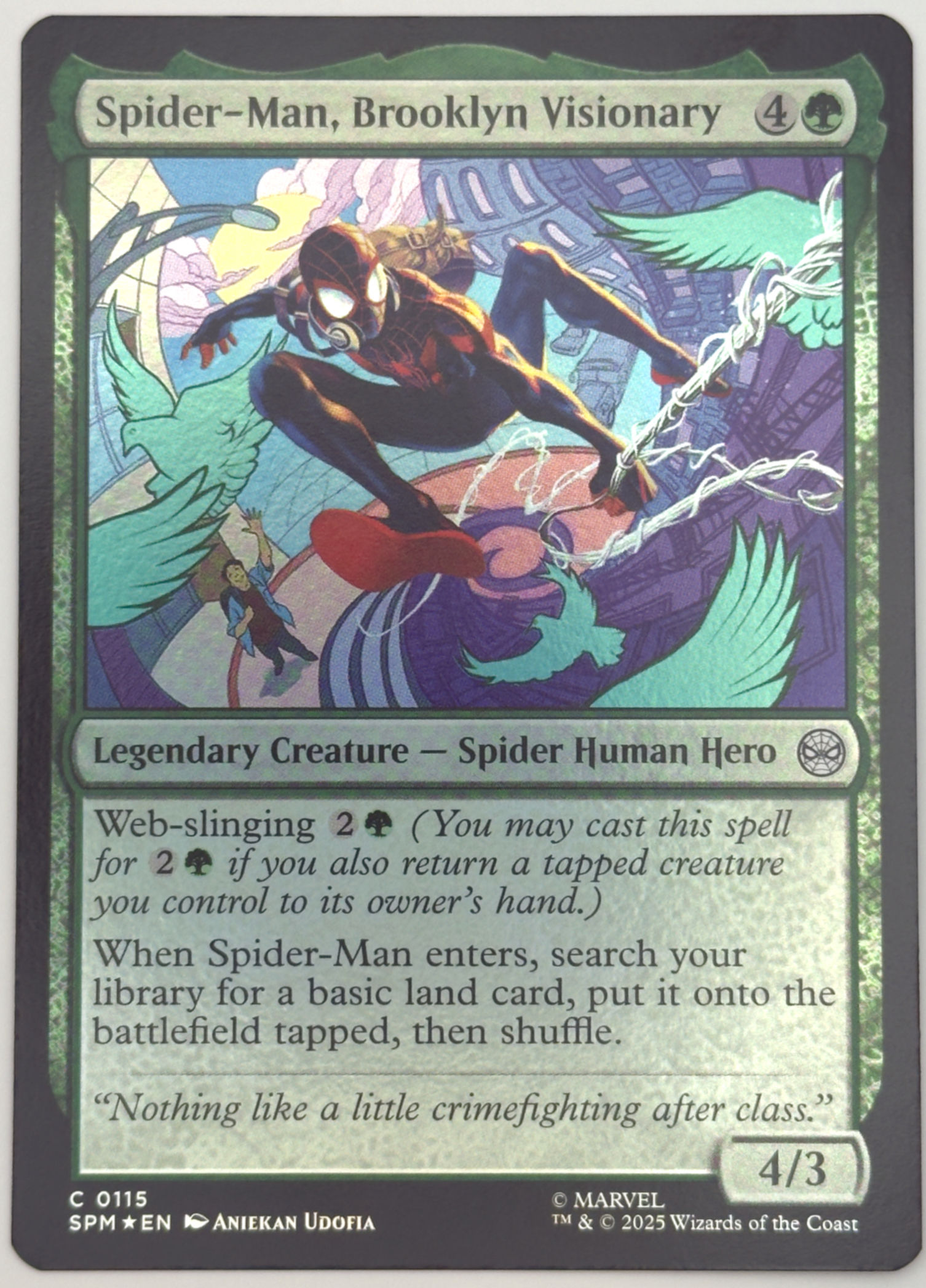 Spider-Man, Brooklyn Visionary [Foil] #115 Magic Marvel Spider-Man