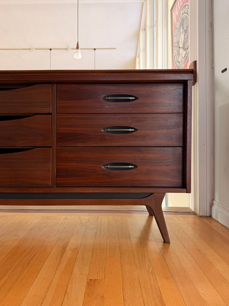 mid century modern walnut sideboard