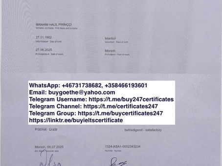 buygoethe@yahoo.com) Buy Certified DSH-TestDAF-Goethe-Telc Certificates For Sale in Dortmund