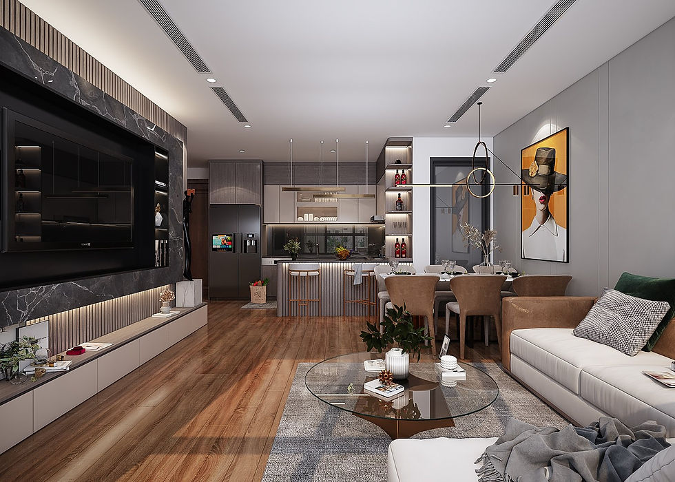 thiet ke noi that can ho cao cap: nang tam dang cap song