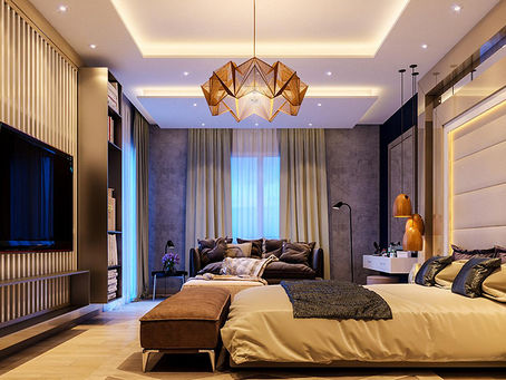 thiet ke phong ngu rong 40m2: khong gian song dang cap, tich hop da chuc nang