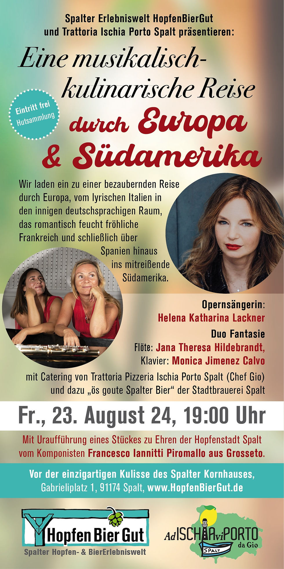 Eine musikalisch-kulinarische Reise durch Europa& Südamerika