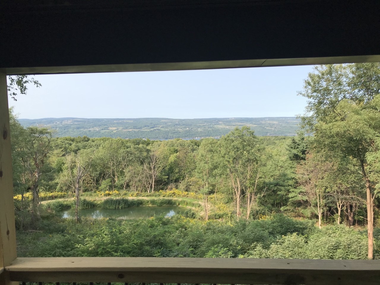 The Fox Den studio suite at Seneca Sol overlooking Seneca Lake