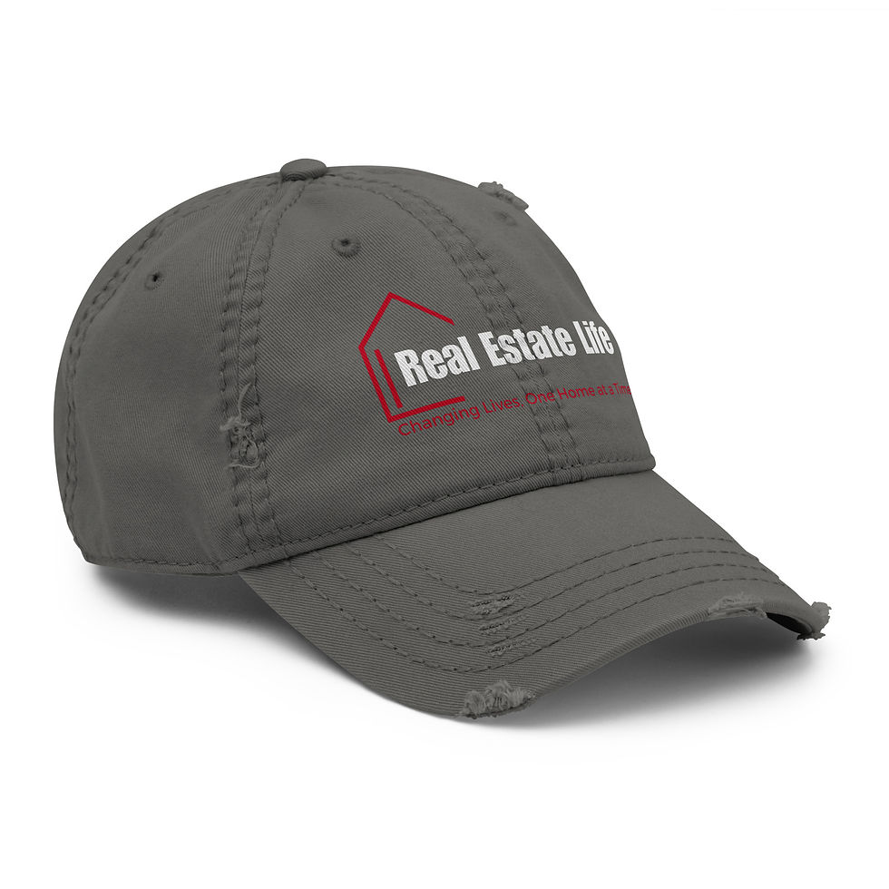 Thumbnail: Real Estate Life Distressed Cotton Hat