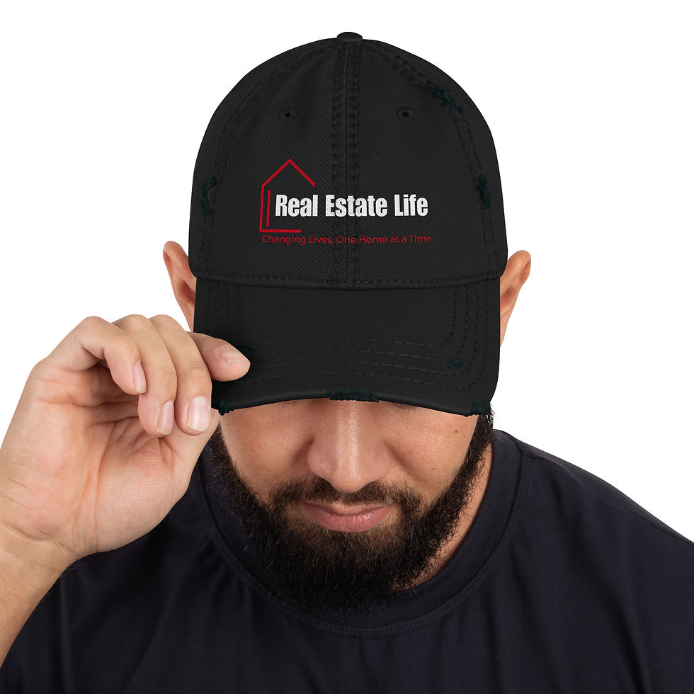 Thumbnail: Real Estate Life Distressed Cotton Hat