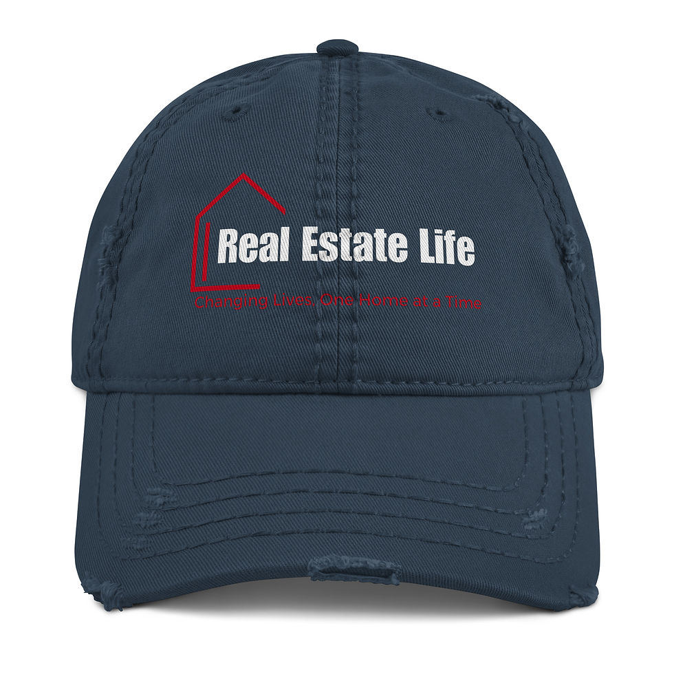 Thumbnail: Real Estate Life Distressed Cotton Hat