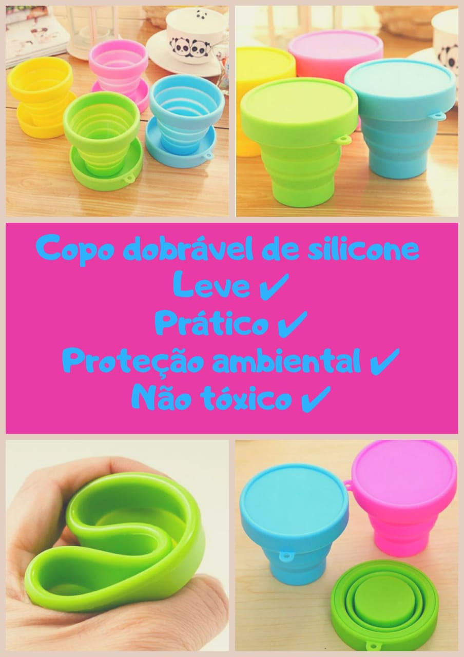 Copo dobrável de silicone - 130ml