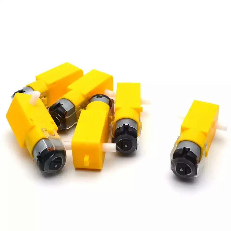 Miniatura: Roda + Pneu + Motor DC 3 a 6V com Redução