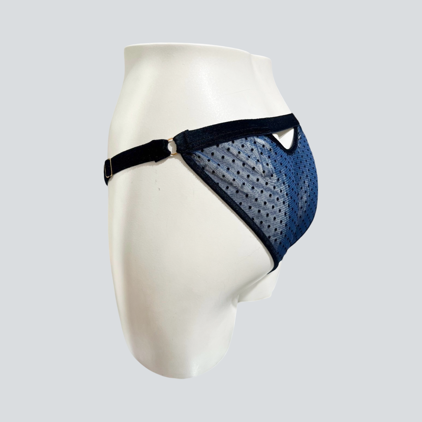 Velour / Dot Mesh Brazilian Panty