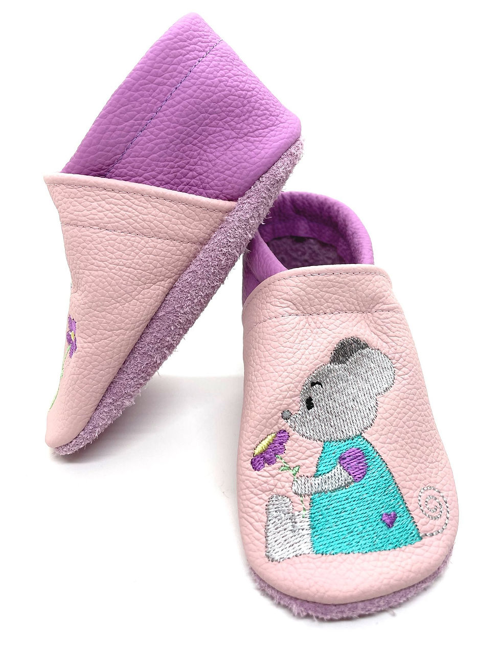 Miniaturbild: ღ Lederpuschen / Krabbelpuschen / Lauflernschuhe Mausi ab Gr. 18/19 ღ