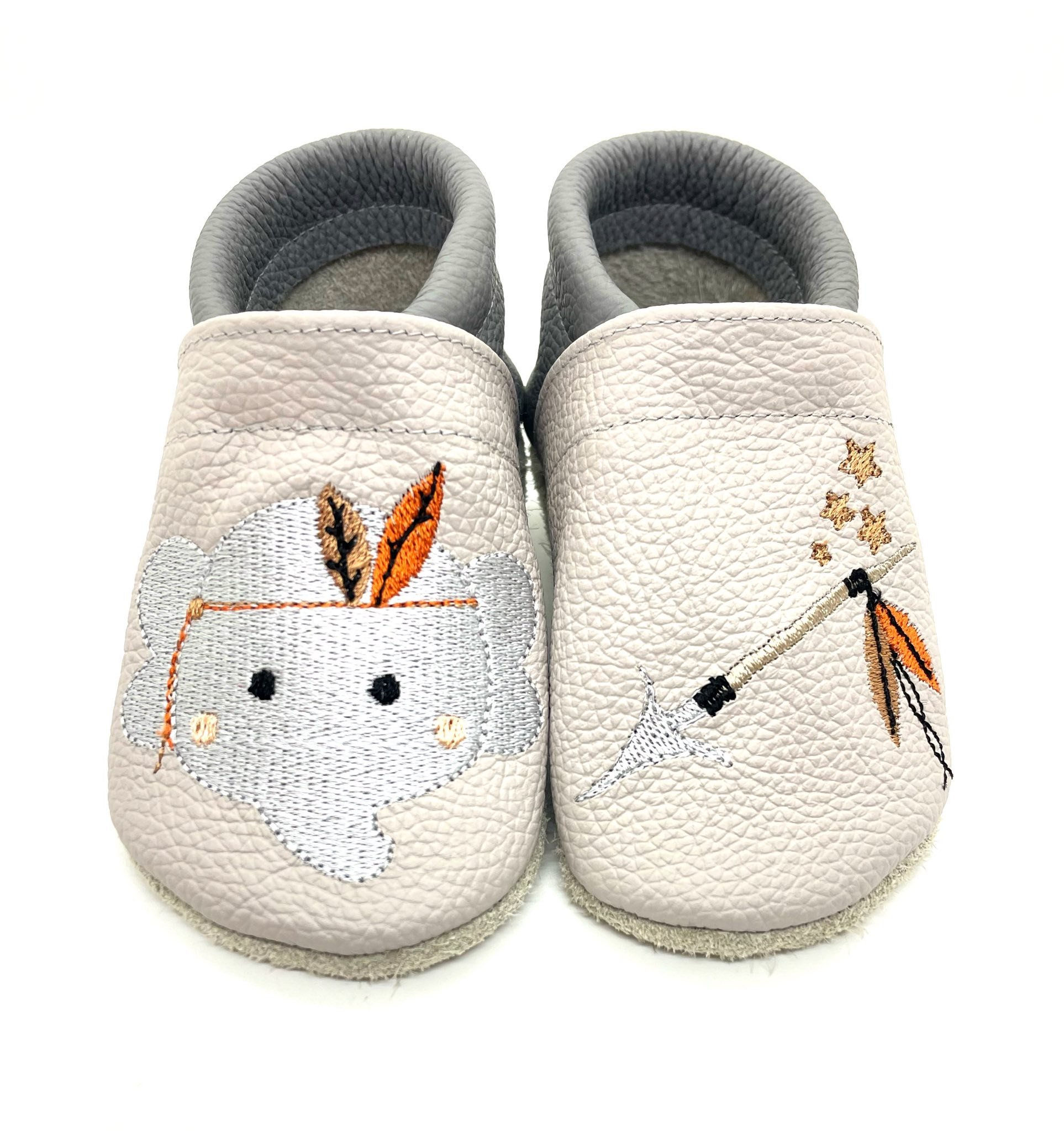 ღ Lederpuschen / Krabbelpuschen / Lauflernschuhe Elefant ab Gr. 18/19 ღ