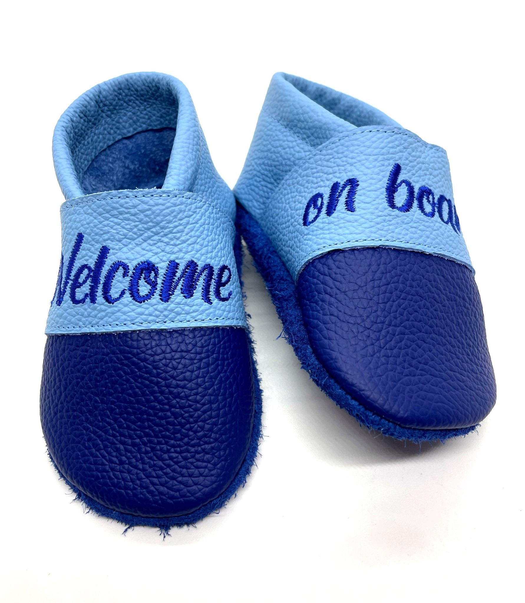 ღ Lederpuschen / Lauflernschuhe "Welcome on board"  ab Gr. 18/