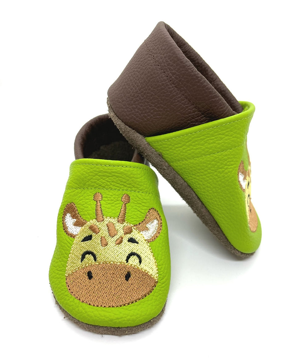 Miniaturbild: ღ Lederpuschen / Krabbelpuschen / Lauflernschuhe lustige Giraffen ab Gr. 18/19 ღ