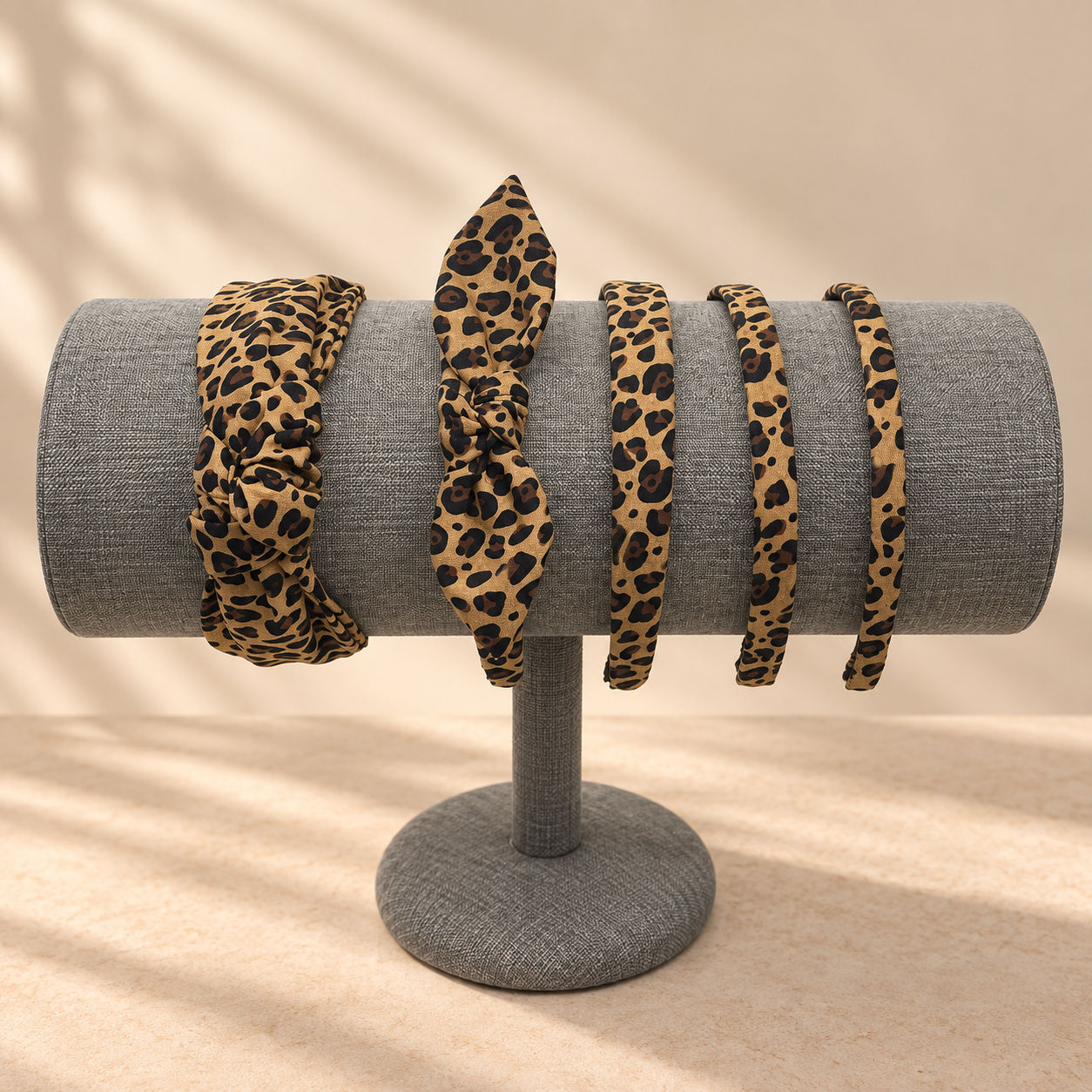 Leopard print headband for women handmade by Bella Headbands