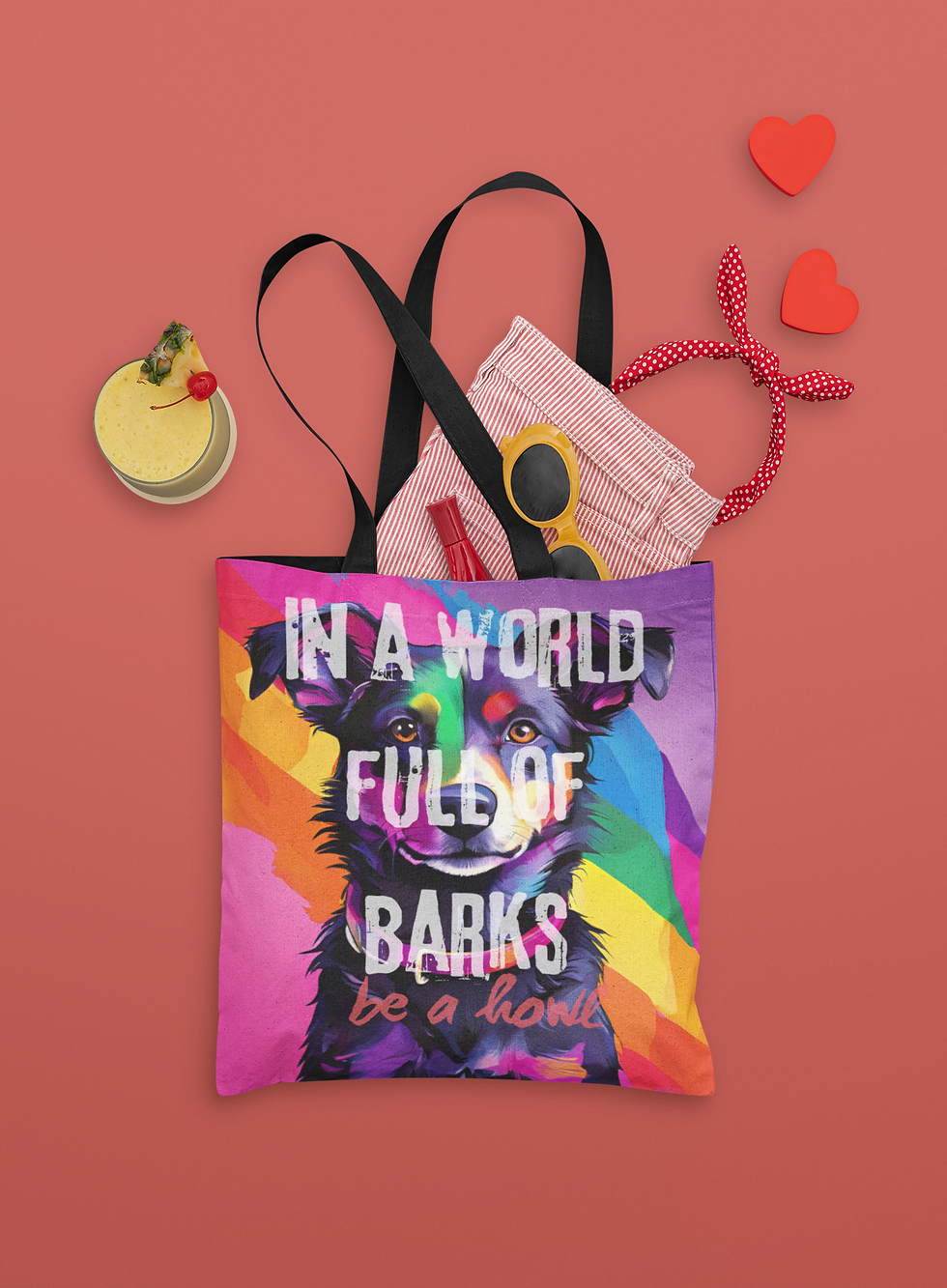 Miniaturbild: Pride Tote Bag "In a World full of barks, be a howl"