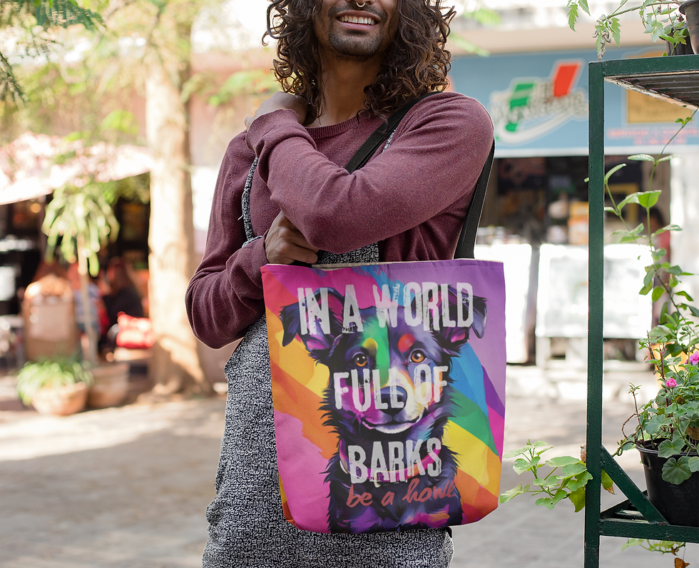 Miniaturbild: Pride Tote Bag "In a World full of barks, be a howl"