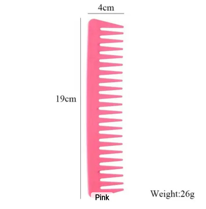 Thumbnail: Plastic Antistatic Hair Comb - Wide Tooth Comb