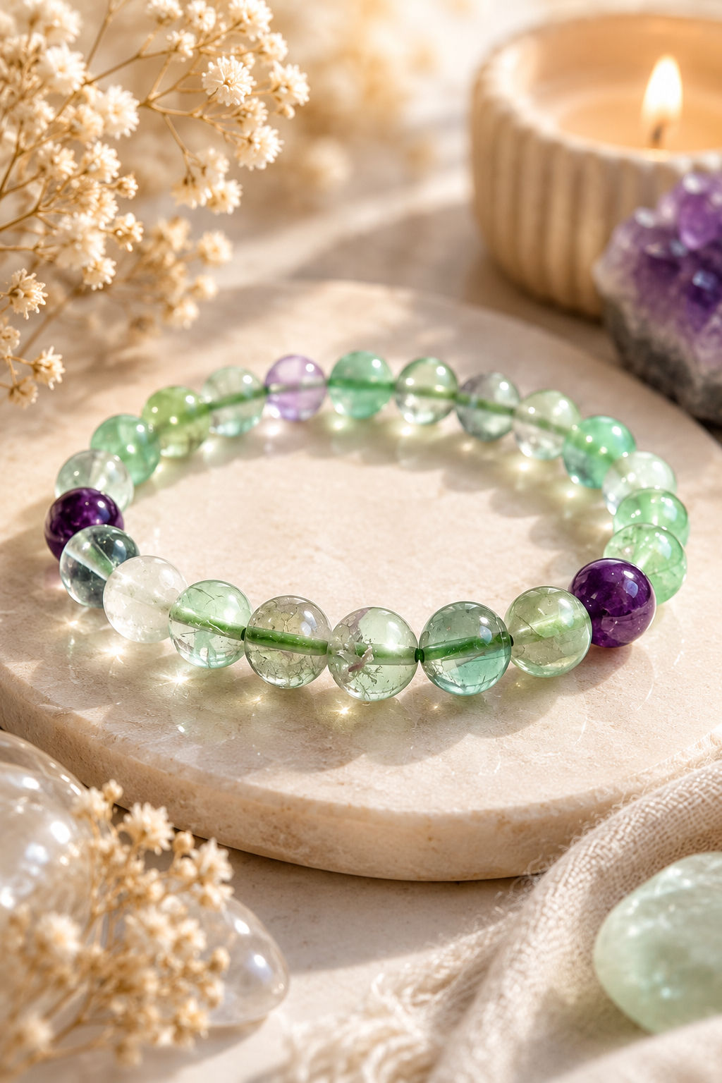 Bracelet Fluorine Multicolore 8mm
