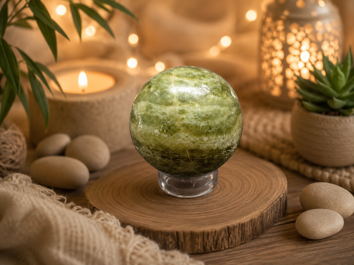 Sphère en Idocrase (Vésuvianite)