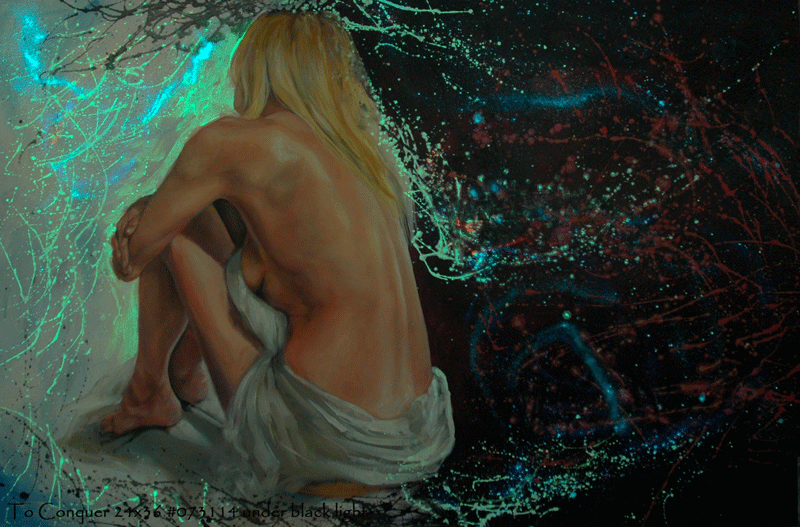 To Conquer glow in the dark 24x36