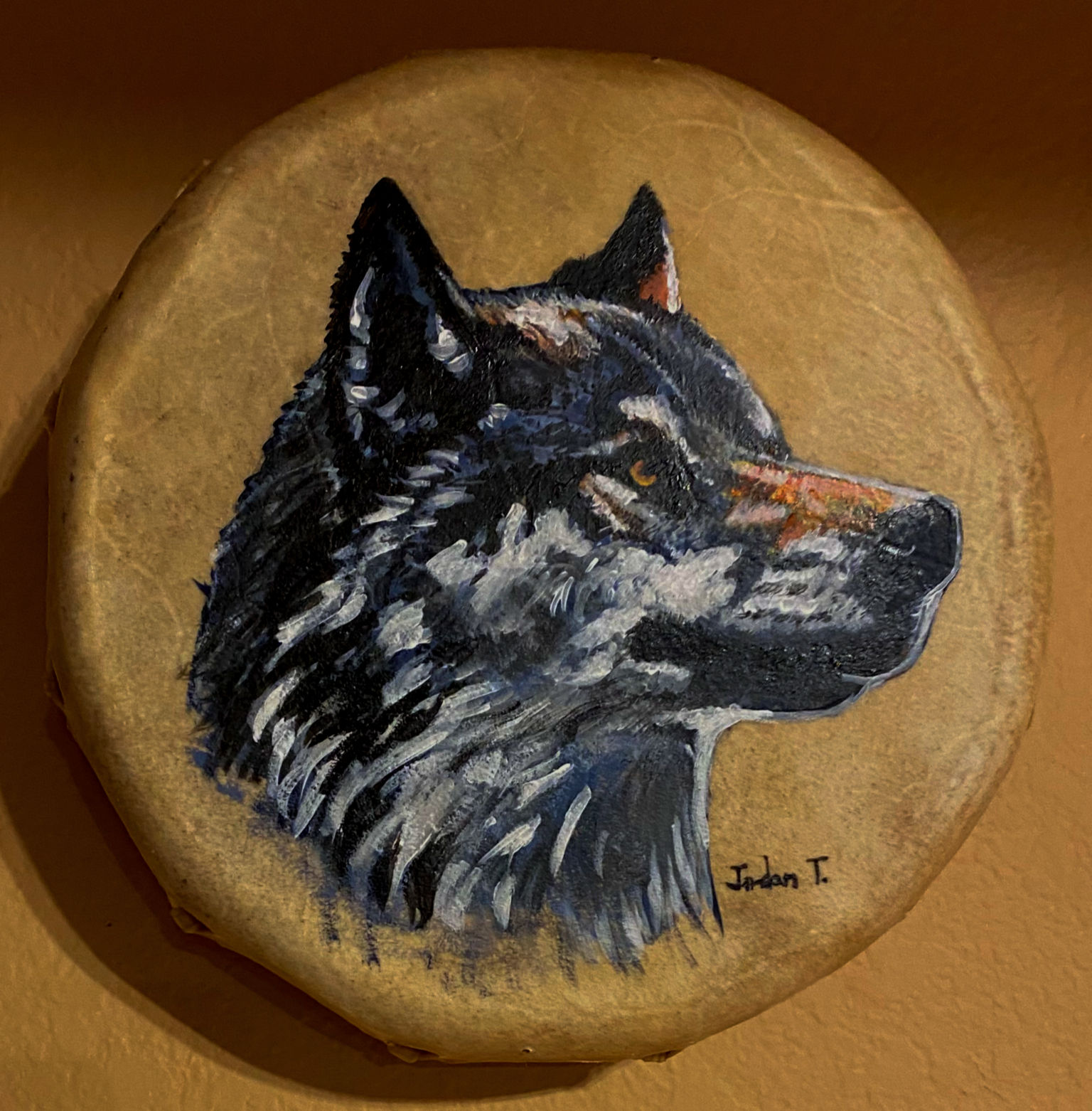 Wolf Cochiti Hand Drum