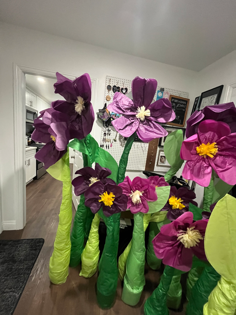 tissue paper flower props