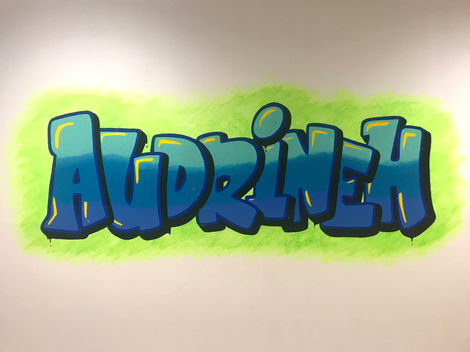 kids room graffiti style mural