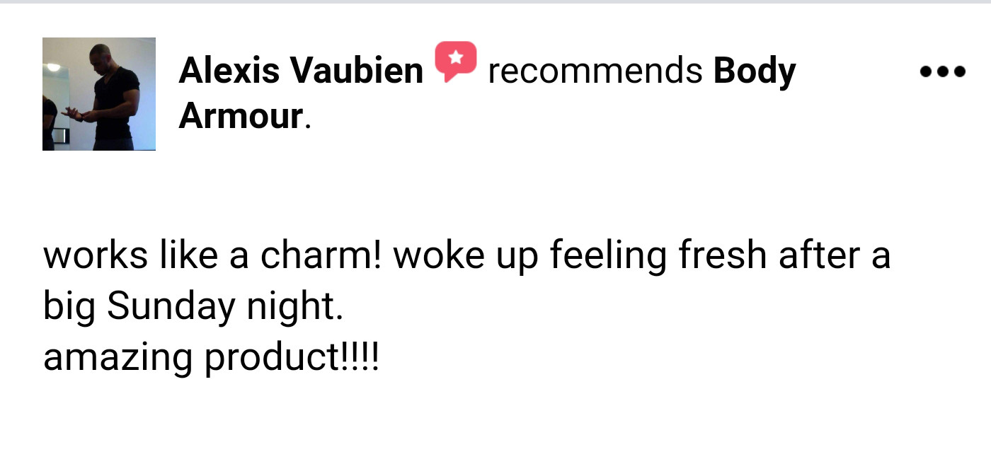 Hangover relief Body Armour Australia