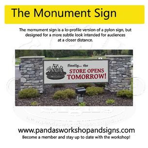 1 more day!   -  today: the monument sign