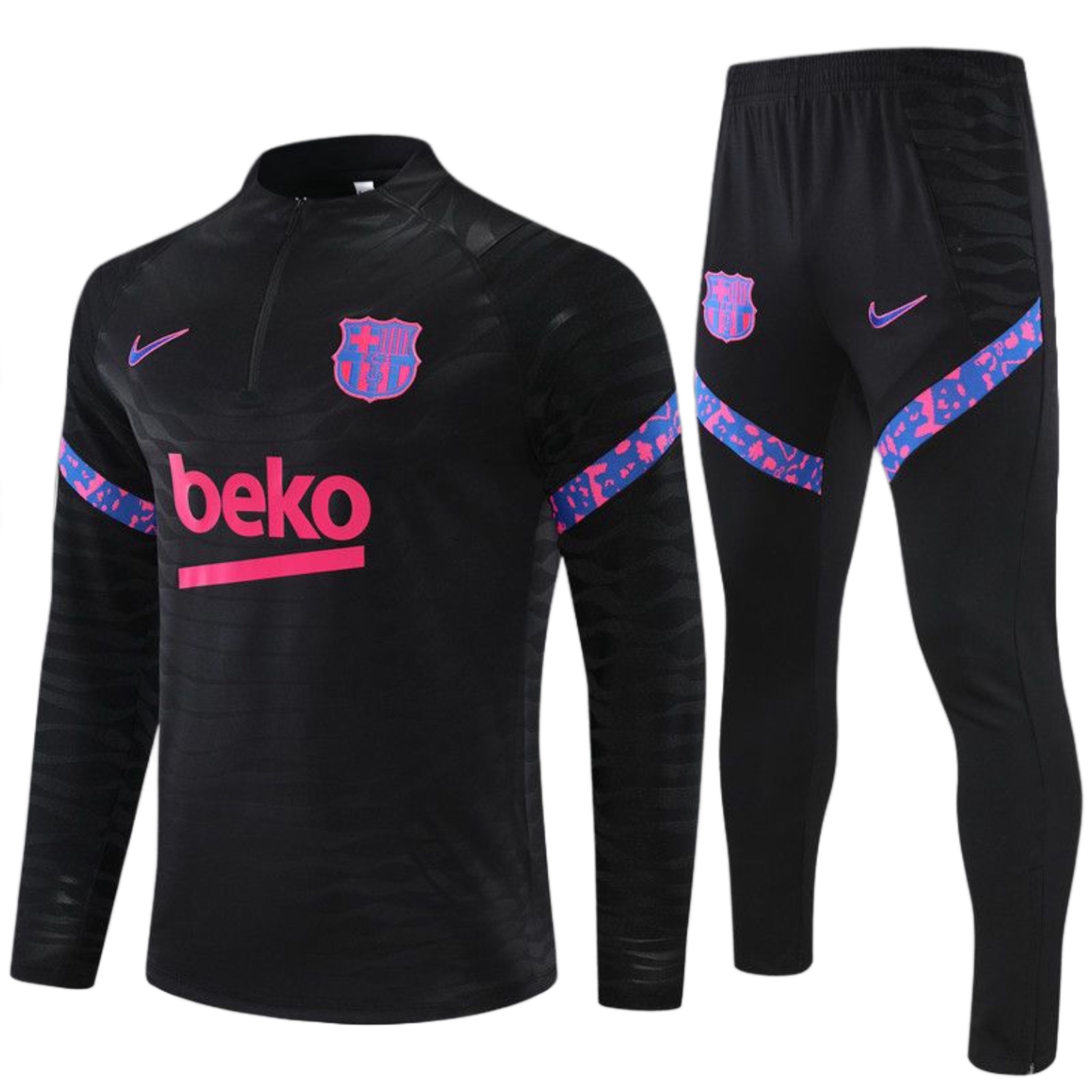 Black/Purple Barcelona Tracksuit Kit