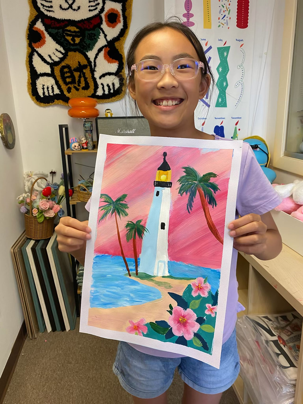 Mother’s Day art project created in a children’s art class