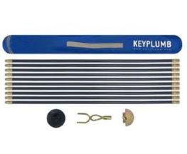 Drain Rod Set - 13 piece including 3 Fittings - 30ft